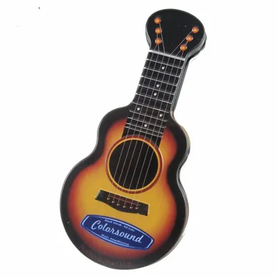 Gold Acoustic Guitar Shaped Mint Tin - Custom Ribbons Now