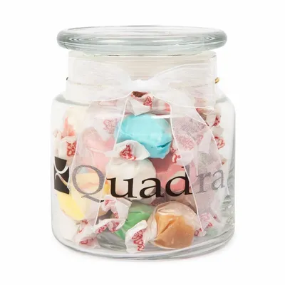 22oz. Glass Jar - Salt Water Taffy - Custom Ribbons Now