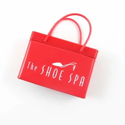 Dark Pink Shopping Bag Tin - Custom Ribbons Now