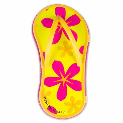 Floral Orange Flip Flop Mint Tin - Custom Ribbons Now