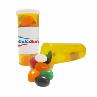 Small Promo Pill Bottles-Jelly Beans - Custom Ribbons Now