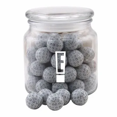 Jar with Chocolate Golf Balls - SG400 - Custom Ribbons Now