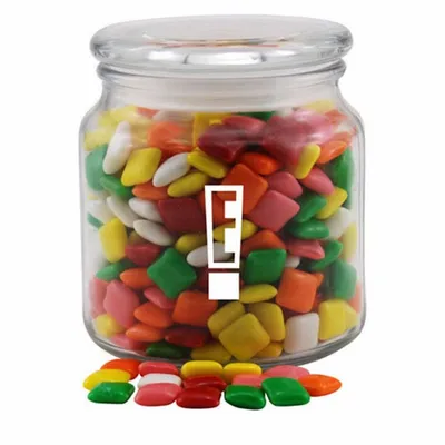 Jar with Mini Chicklets Gum - SG400 - Custom Ribbons Now
