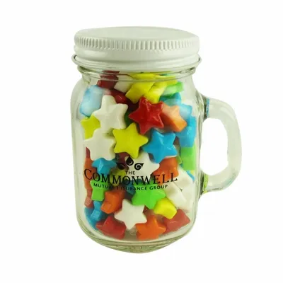 Glass Mini Mason Jars - Starzmania - Custom Ribbons Now
