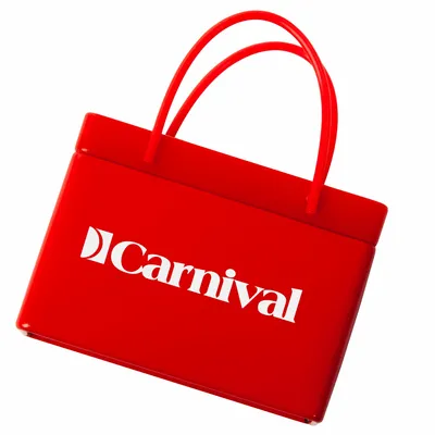 Red Shopping Bag Tin - Custom Ribbons Now