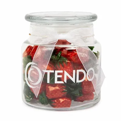 22oz. Glass Jar - Stock Wrapped Candies - Custom Ribbons Now