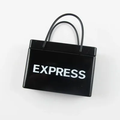 Black Shopping Bag Tin - Custom Ribbons Now