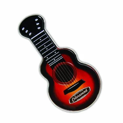 Red Acoustic Guitar Shaped Mint Tin - Custom Ribbons Now
