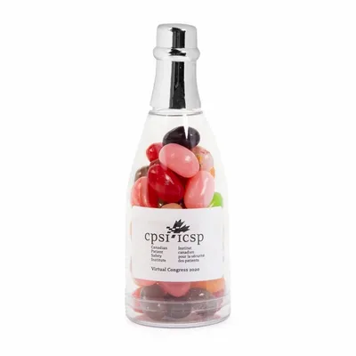 Champagne Bottle with Jelly Belly - Custom Ribbons Now