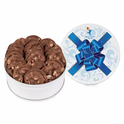 Fresh Beginnings Chocolate Double Chip Cookie Tin - Custom Ribbons Now