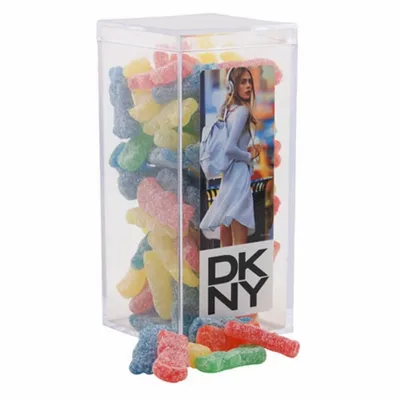 Acrylic Box with Sour Patch Kids - Medium - Custom Ribbons Now
