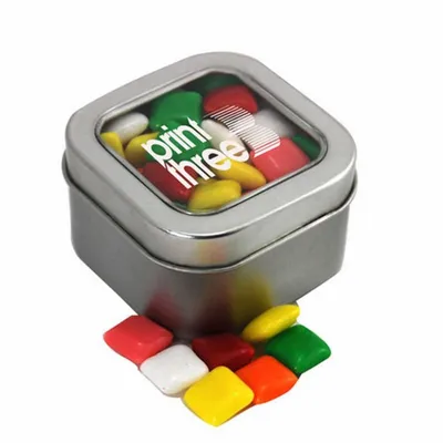 Window Tin with Mini Chicklets - SBF2500 - Custom Ribbons Now