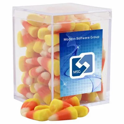 Acrylic Box with Candy Corn - Small - Custom Ribbons Now