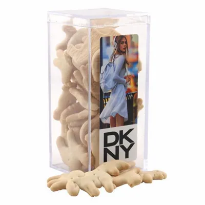 Acrylic Box with Animal Crackers - Medium - Custom Ribbons Now