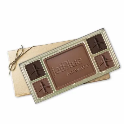 Custom Chocolate Squares Gift Box (6 1/2oz.) - Custom Ribbons Now