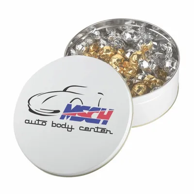 Warm Wishes Tins - Twist Wrapped Truffles - Custom Ribbons Now
