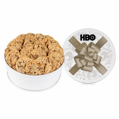 Fresh Beginnings Oatmeal Raisin Cookie Tin (Large) - Custom Ribbons Now