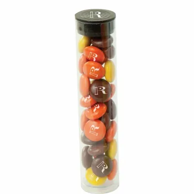 Mini Tube with Imprinted Reese's Pieces - Custom Ribbons Now