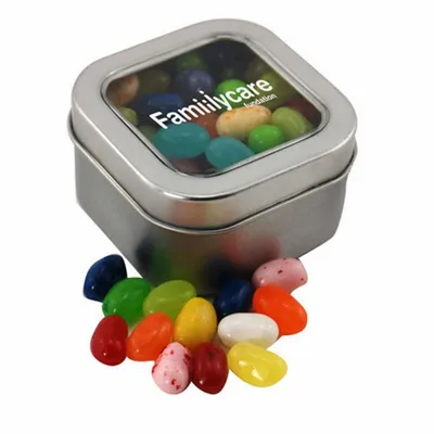 Window Tin with Jelly Bellies - SBF2500 - Custom Ribbons Now