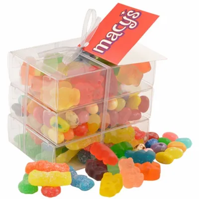 3 Way Gummy Stack Acetate Tower - Custom Ribbons Now
