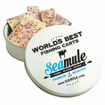 Glad Tidings Tins - Peppermint Bark - Custom Ribbons Now
