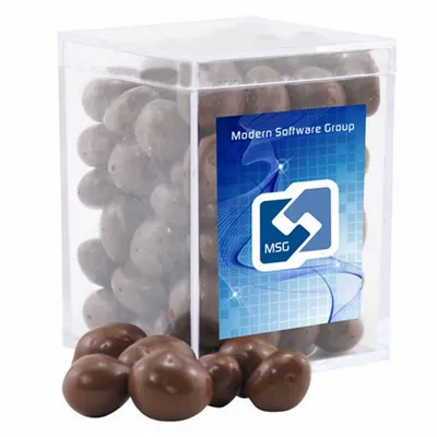 Acrylic Box with Choc Covered Peanuts - Small - Custom Ribbons Now