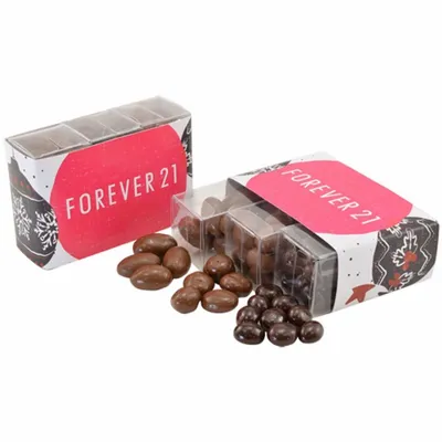 3 Way Chocolate Covered Shareable Acetate Box - Custom Ribbons Now