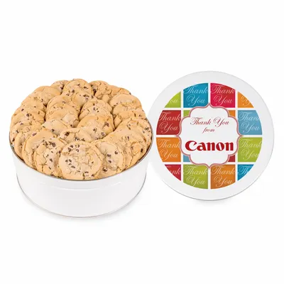 Fresh Beginnings Chocolate Chip Cookie Tin (Large) - Custom Ribbons Now