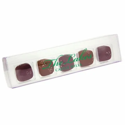 Acetate Sticks with Sea Salt Caramels - Custom Ribbons Now