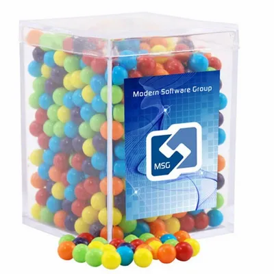 Acrylic Box with Mini Jawbreakers - Small - Custom Ribbons Now