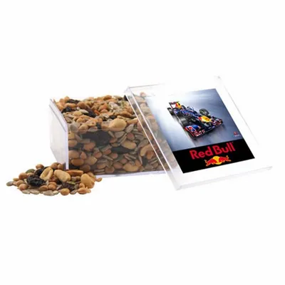Acrylic Box with Trail Mix - Large - Custom Ribbons Now