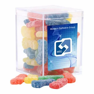 Acrylic Box with Sour Patch Kids - Small - Custom Ribbons Now