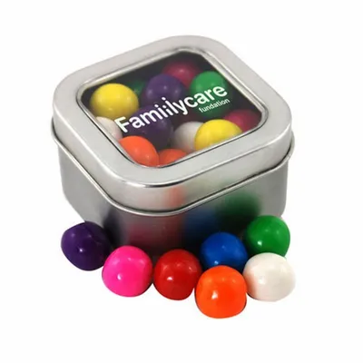 Window Tin with Gumballs - SBF2500 - Custom Ribbons Now