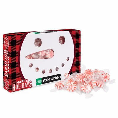 Snowman Die Cut Box with Starlight Mints - Custom Ribbons Now