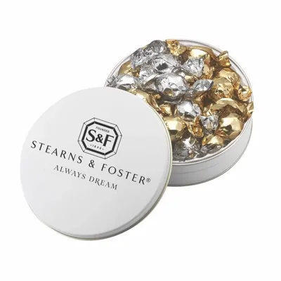 Glad Tidings Tins - Twist Wrapped Truffles - Custom Ribbons Now