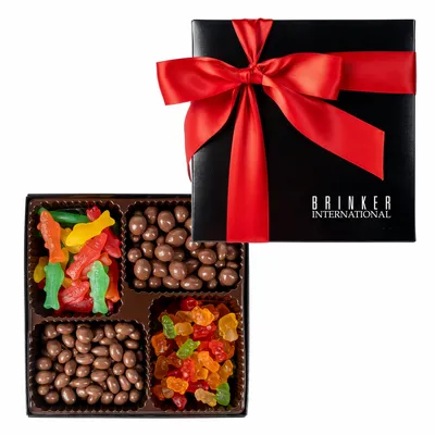 4 Delights Gift Box - Gourmet Confections - Custom Ribbons Now