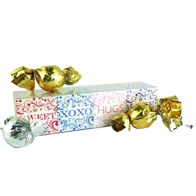 4 Cube Acetate Gift Box with Truffles - Custom Ribbons Now
