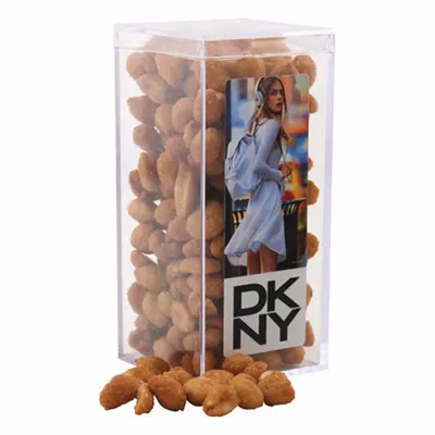 Acrylic Box with Honey Roasted Peanuts - Medium - Custom Ribbons Now
