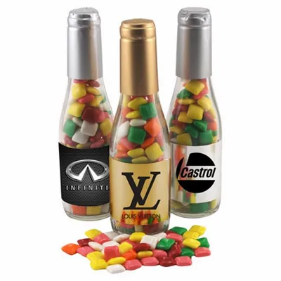 Champagne Bottle w/ Mini Chicklets 8" - Custom Ribbons Now