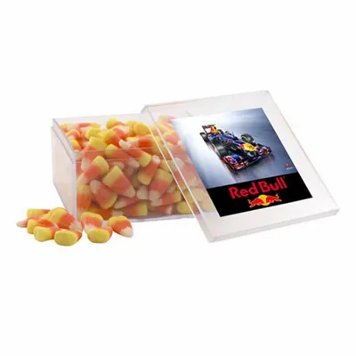 Acrylic Box with Candy Corn - Large - Custom Ribbons Now
