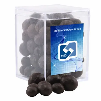 Acrylic Box with Choc Espresso Beans - Small - Custom Ribbons Now