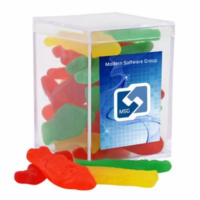 Acrylic Box with Swedish Fish - Small - Custom Ribbons Now
