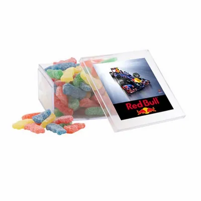 Acrylic Box with Sour Patch Kids - Large - Custom Ribbons Now