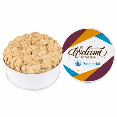 Fresh Beginnings Macadamia Nut Cookie Tin (Large) - Custom Ribbons Now