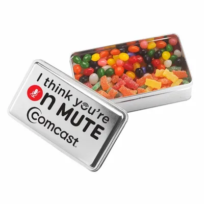 2-Share Tin - Sour Kids/Assorted Jelly Beans - Custom Ribbons Now