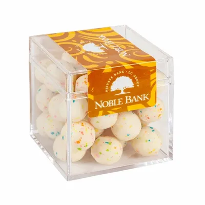 Sweet Boxes with Birthday Cake Bites - Custom Ribbons Now