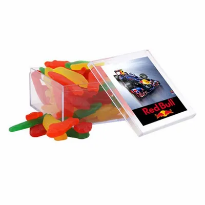 Acrylic Box with Swedish Fish - Large - Custom Ribbons Now