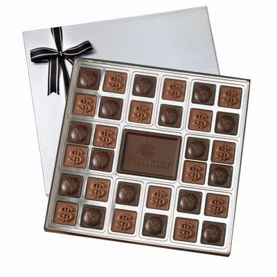 Custom Chocolate Squares Gift Box (3 lbs.) - Custom Ribbons Now