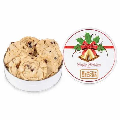 Fresh Beginnings Cranberry Cookie Tin (Small) - Custom Ribbons Now