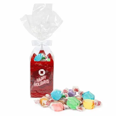 Holiday Gift Tote with Salt Water Taffy - Custom Ribbons Now
